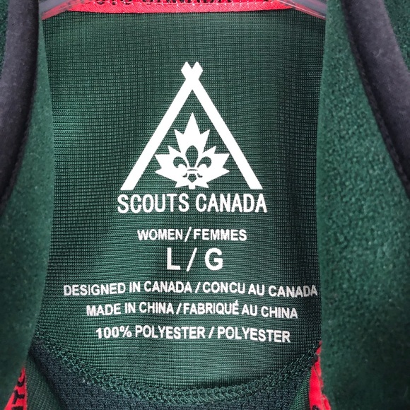 Scouts Canada Green Fleece Zip Up Vest Women's - Picture 9 of 10